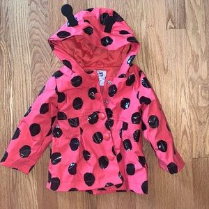 Ladybug raincoat. Excellent used condition. 12 months.